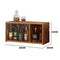 Bamboo Dustproof Cup Storage Cabinet with Sliding Acrylic Door