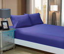 1000TC Ultra Soft Fitted Sheet & 2 Pillowcases Set - Double Size Bed - Royal Blue