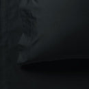 1000TC Ultra Soft Single Size Bed Black Flat & Fitted Sheet Set