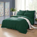 1000TC Tailored Double Size Quilt/Doona/Duvet Cover Set - Dark Green