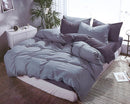 1000TC Reversible Super King Size Grey Duvet Doona Quilt Cover Set
