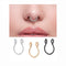 0.8mm Thin Septum Fake Nose Clip Ring No Piercing 5 Colours