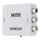 HDMI to RCA Composite AV CVBS 3RCA Video Cable Converter 1080p Downscaling White