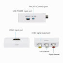 HDMI to RCA Composite AV CVBS 3RCA Video Cable Converter 1080p Downscaling White