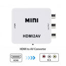 HDMI to RCA Composite AV CVBS 3RCA Video Cable Converter 1080p Downscaling White