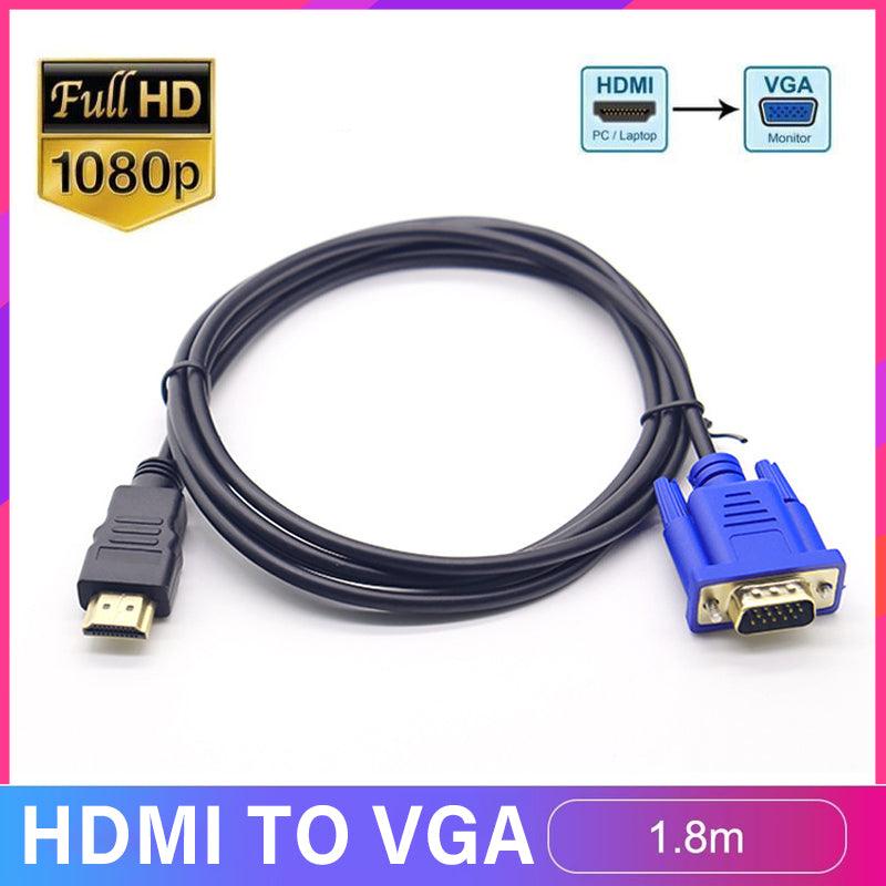 1.8m 1080P HDMI to VGA Gold Plated Adapter Cable for HDTV & HD LCD