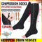 Zip Sox Compression Socks Zipper Leg Support Knee Open Toe Shaper Stockings