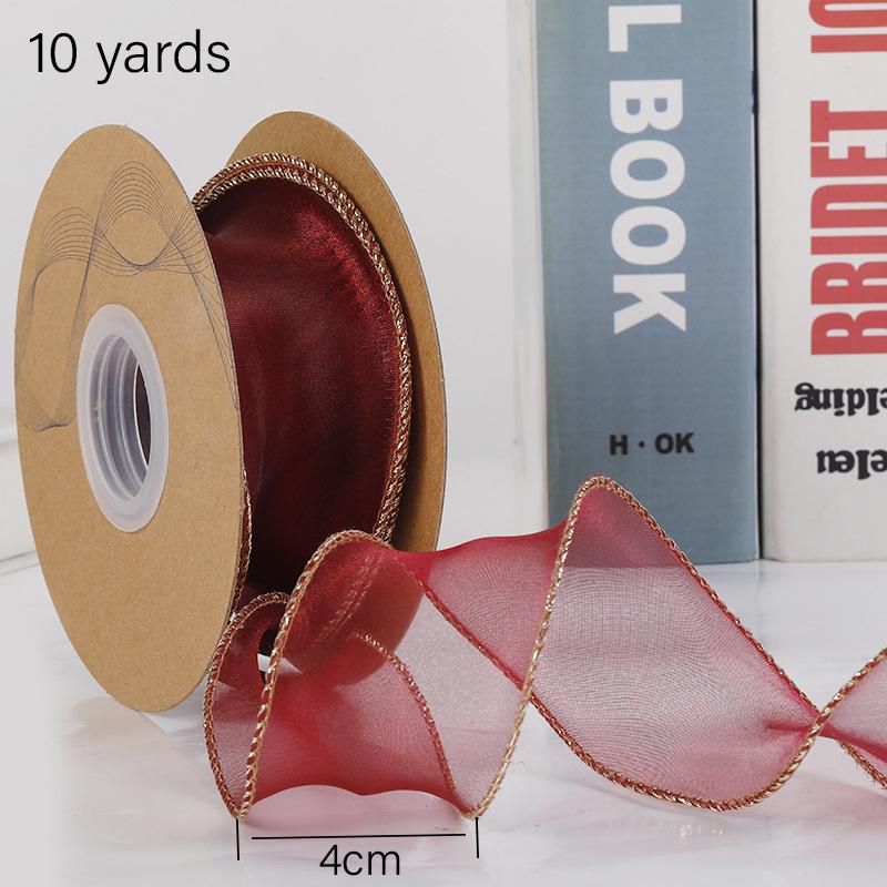 10PCS Organza Yarn Ribbon for DIY Craft & Gift Packaging