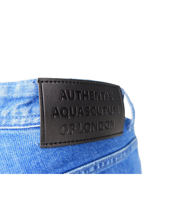 Aquascutum Cotton Denim Jeans with 5-Pocket Design W31 US Men