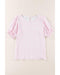 Azura Exchange Smocked Puff Sleeve Blouse - XL