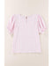 Azura Exchange Smocked Puff Sleeve Blouse - XL