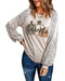 Azura Exchange Thankful Leopard Print Long Sleeve Top - 2XL