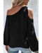 Azura Exchange Asymmetric Off Shoulder Blouse - L