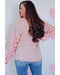 Azura Exchange Leopard Patchwork Waffle Knit Top - M