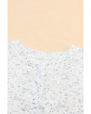 Azura Exchange Relaxed Rib Knit Long Sleeve Henley Top - XL