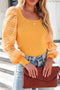 Azura Exchange Puff Sleeve Ribbed Knit Top - XL