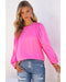 Azura Exchange Puff Sleeve Crewneck Blouse - L