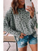 Azura Exchange Animal Print Stitching Loose Long Sleeve Top - M