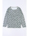 Azura Exchange Animal Print Stitching Loose Long Sleeve Top - M