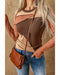 Azura Exchange Color Block Ribbed Knit Top - L