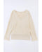 Azura Exchange Lace Trim V Neck Long Sleeve Top - 2XL