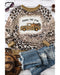 Azura Exchange Leopard Tie Dyed Pumpkin Truck Graphic Top - M