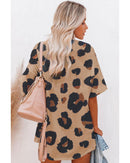 Azura Exchange Leopard Print Loose T-Shirt - M