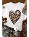 Azura Exchange Leopard Heart Pattern Print T-Shirt