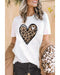 Azura Exchange Leopard Heart Pattern Print T-Shirt