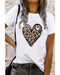 Azura Exchange Leopard Heart Pattern Print T-Shirt