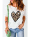 Azura Exchange Leopard Heart Pattern Print T-Shirt
