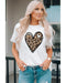Azura Exchange Leopard Heart Pattern Print T-Shirt