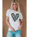 Azura Exchange Leopard Heart Print St Patricks Day T Shirt