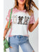 Azura Exchange Bleached Print Short Sleeve T Shirt - M