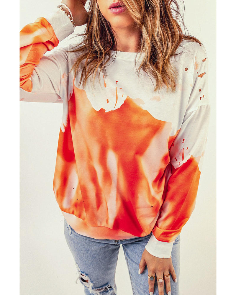 Azura Exchange Oversized Tie-dye Print Sweatshirt - S