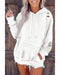 Azura Exchange Ripped Hooded Sweatshirt with Kangaroo Pocket - 2XL