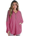 Azura Exchange Oversized Patchwork Henley Hoodie - XL