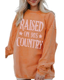 Azura Exchange Ribbed Oversized Sweatshirt with Letter Print - S