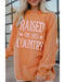 Azura Exchange Ribbed Oversized Sweatshirt with Letter Print - S