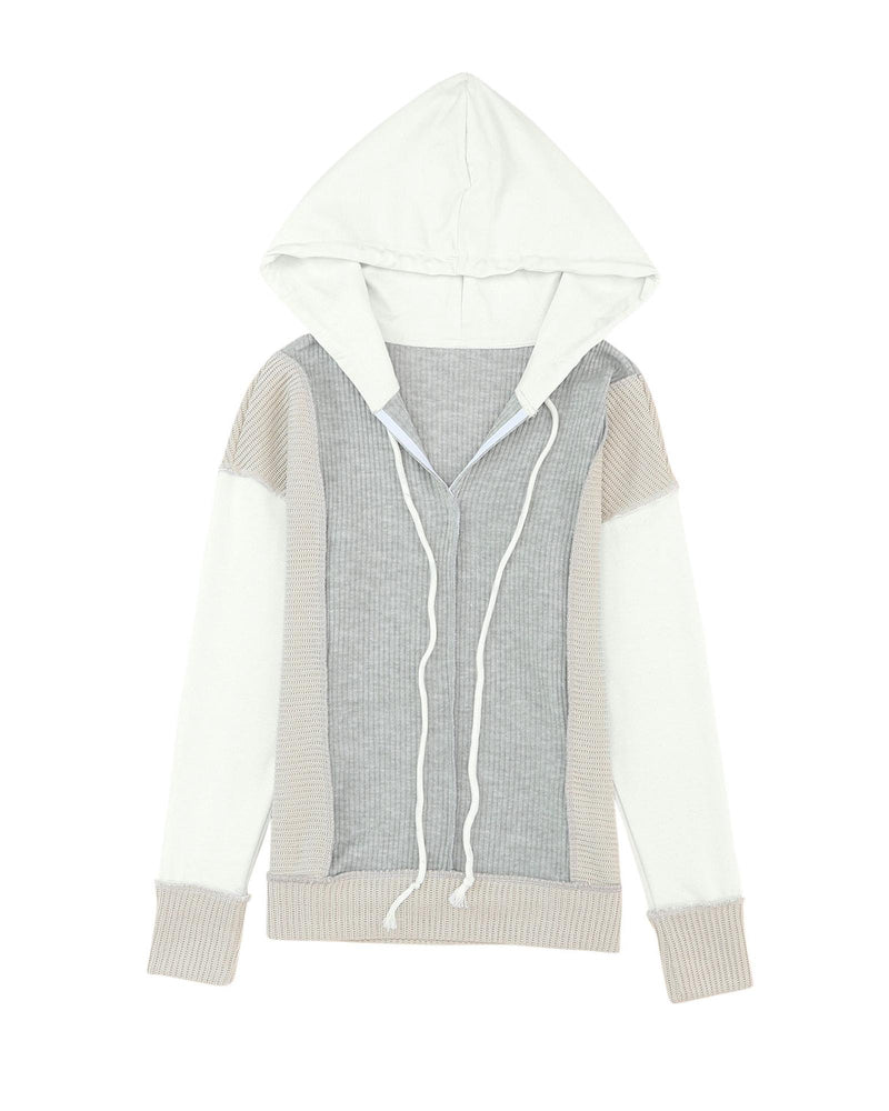 Azura Exchange Patchwork Knit Hoodie - L