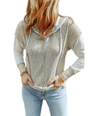 Azura Exchange Patchwork Knit Hoodie - XL