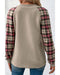 Azura Exchange Plaid Raglan Sleeve Sweatshirt - S