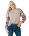 Azura Exchange Plaid Raglan Sleeve Sweatshirt - S