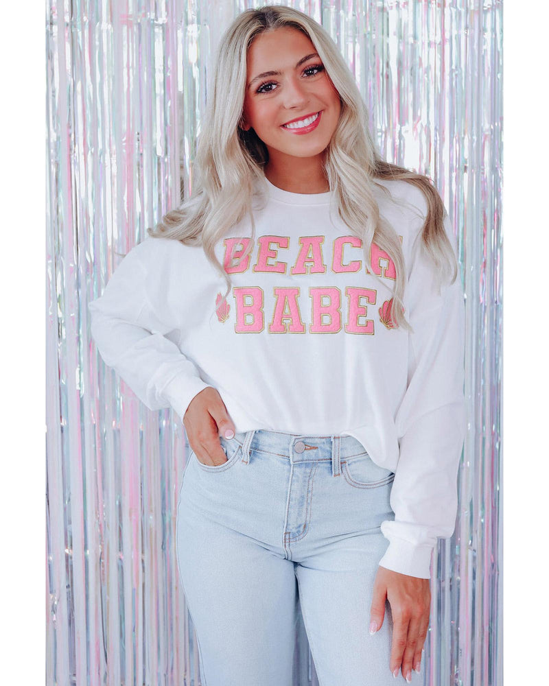 Azura Exchange BEACH BABE Slogan Graphic Sweatshirt