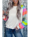 Azura Exchange Color Block Sequin Raglan Sleeve Sweatshirt - M