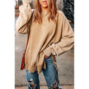 Azura Exchange Oversized Khaki Drop Shoulder Sweatshirt - XL