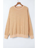 Azura Exchange Oversized Khaki Drop Shoulder Sweatshirt - XL