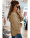 Azura Exchange Waffled Expose Seam Drawstring Hoodie - L