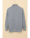 Azura Exchange Quilted Stand Neck Pullover Sweatshirt with Fake Front Pocket - M