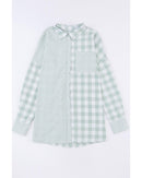 Azura Exchange Checked Patchwork Long Sleeve Shirt - XL